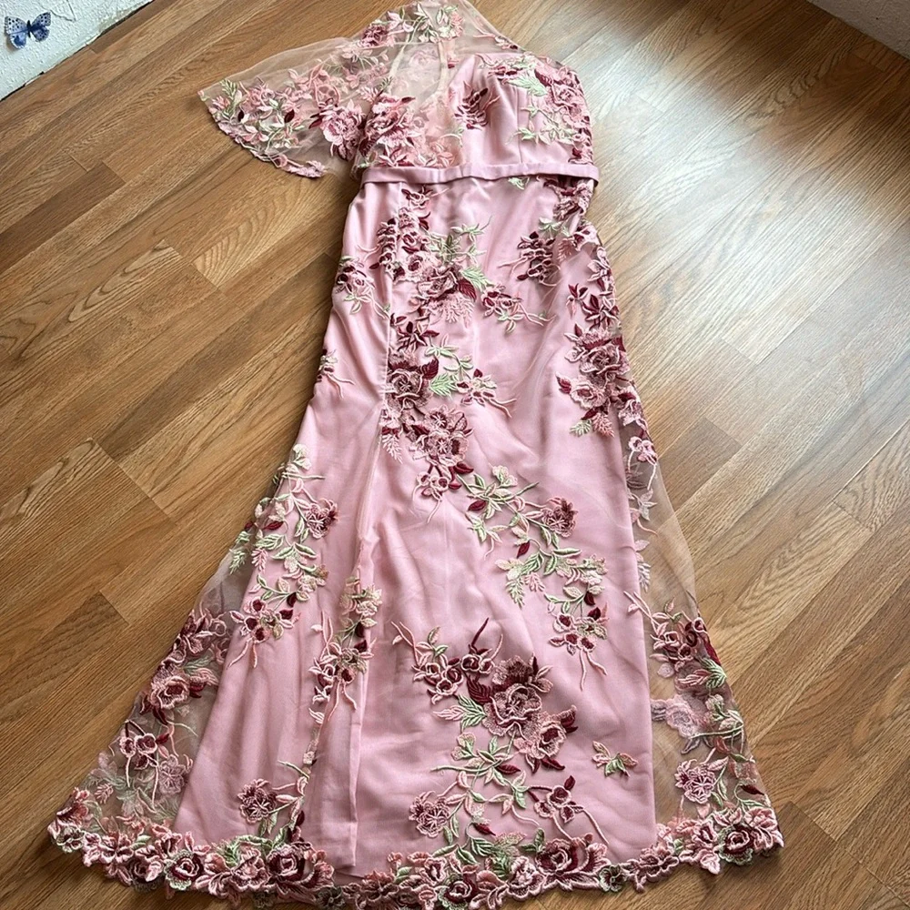 NWDT J.J.’s House, romantic pink embroidered special occasion dress. Size 2X. - Picture 10 of 16